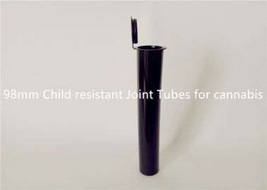 Trung Quốc Airtight Opaque Đen Pre - Roll Joint Tube 98mm FDA chấp thuận với âm thanh Pop mạnh nhà cung cấp